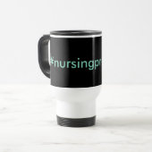 Mug De Voyage #nursingissues noir & aqua (Devant gauche)