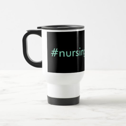 Mug De Voyage #nursingissues noir & aqua (Gauche)