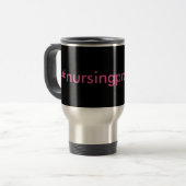 Mug De Voyage #nursingissues noir & rose (Devant gauche)