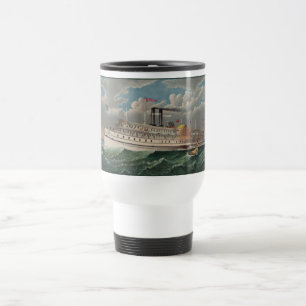 Mug De Voyage NY Voyage Grand Paddlewheel Bateau à vapeur Le Pèl