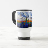 Mug De Voyage NYC psychédélique : vue large Skyline ESB (Devant gauche)