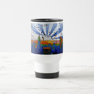 Mug De Voyage NYC psychédélique : vue large Skyline ESB