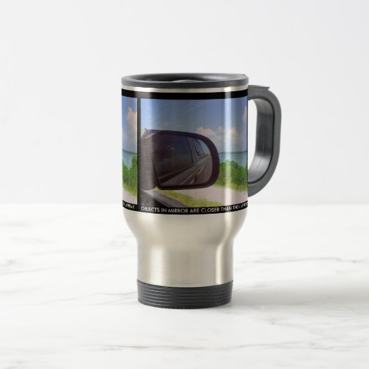 Mug De Voyage Objets Dans Le Miroir (Devant droit)