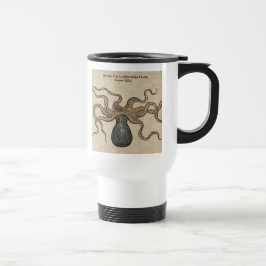 Mug De Voyage Octopus Kraken Illustration Vintage (Droite)