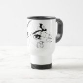 Mug De Voyage oeil humain et dessin manuel (Devant droit)