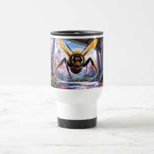 Mug De Voyage Œuvre d'art représentant une guêpe en vol