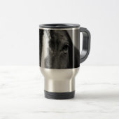 Mug De Voyage OEuvre d'oeil noir blanc (Devant droit)