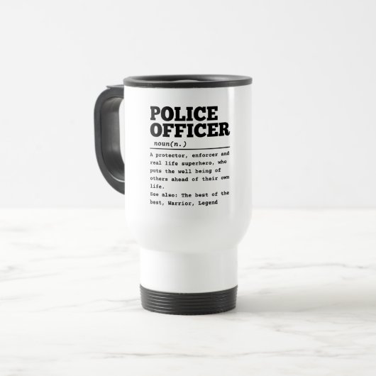 Mug De Voyage Officier de police (Devant gauche)