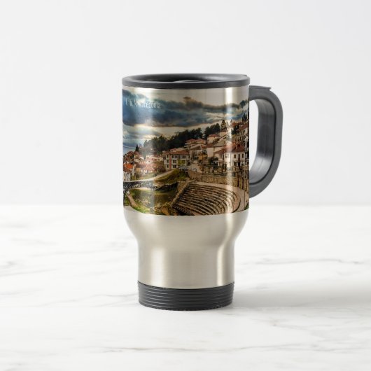 Mug De Voyage Ohrid, Macédoine paysage (Devant droit)