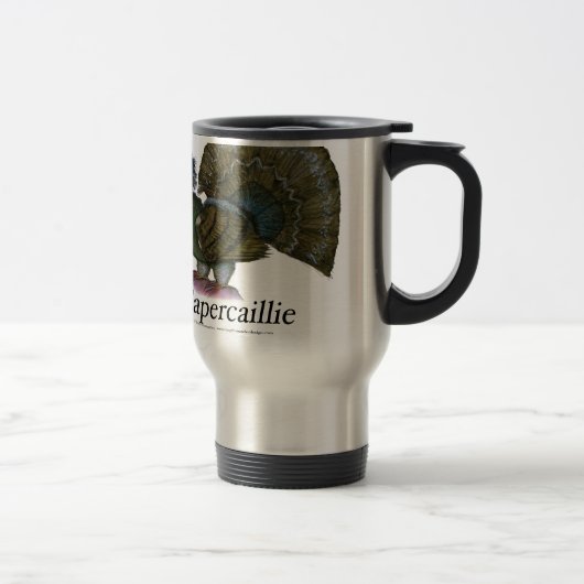 Mug De Voyage Oiseau de Capercaillie, fernandes élégants (Droit)