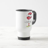 Mug De Voyage Oiseau de Noël blanc (Devant droit)