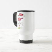 Mug De Voyage Oiseau de Noël blanc (Devant gauche)