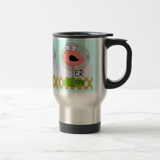 Mug De Voyage Oiseau d'infirmière de chambre de secours rétro (Droit)