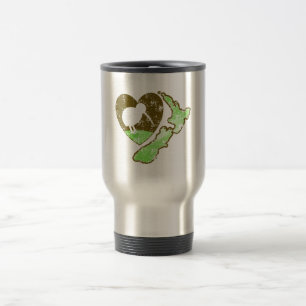 Mug De Voyage Oiseau NOUVELLE ZÉLANDE de kiwi avec un coeur
