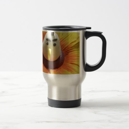 Mug De Voyage Oiseau sculpté en Tournesol Imprimer (Droit)