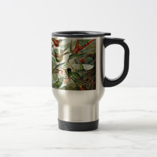 Mug De Voyage oiseaux fleurs fleur oiseau nature peinture vintag
