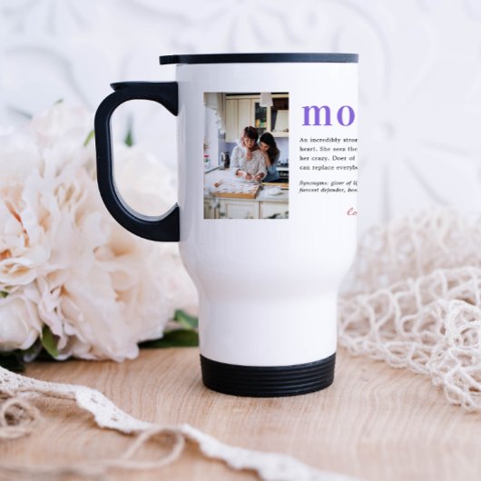 Mug De Voyage On t'aime maman | Modern 2 Photo Collage