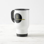 Mug De Voyage Or Noir Batteur Monogramme (Devant gauche)
