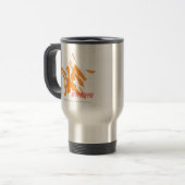 Mug De Voyage Orange 3 de zèbre (Devant gauche)