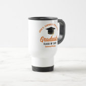 Mug De Voyage Orange Graduate Custom Graduate Keepsaké (Devant droit)