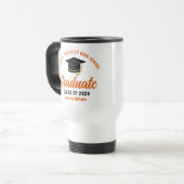 Mug De Voyage Orange Graduate Custom Graduate Keepsaké (Devant gauche)