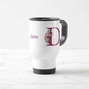 Mug De Voyage Orchid Elegant Monogramme Initial D Nom 