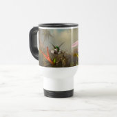 Mug De Voyage Orchidée avec deux colibris Heade (Devant gauche)