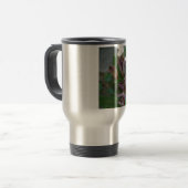 Mug De Voyage Orchidée blanche rayée violette rose comme lys de (Devant gauche)