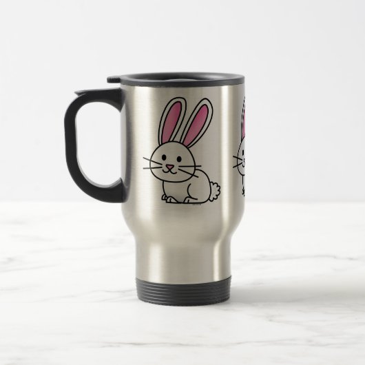 Mug De Voyage Oreilles de queue pelucheuse blanche chanceuse de (Gauche)