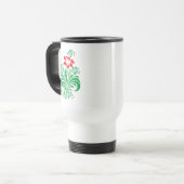 Mug De Voyage Ornamental Floral Flower Design – Elegant (Devant gauche)