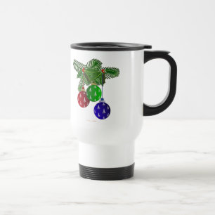 Mug De Voyage Ornements colorés d'arbres de Noël