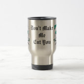 Mug De Voyage Os croisés de crâne et de ciseaux de coiffeur - (Centre)
