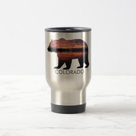 Mug De Voyage Ours du Colorado | Coucher de soleil | Musique d'a (Centre)