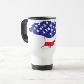 Mug De Voyage Ours grizzli patriotique (Devant gauche)
