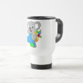 Mug De Voyage Ours Koala avec sac à dos (Devant droit)