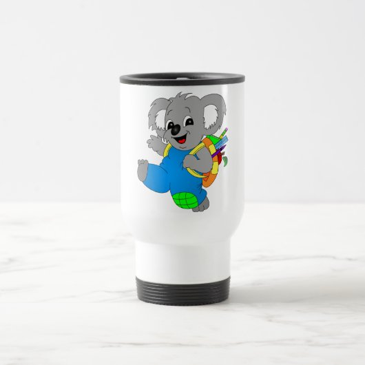 Mug De Voyage Ours Koala avec sac à dos (Centre)