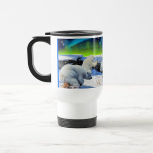 Mug De Voyage Ours Polaires Jouer dans l'Imaginaire de neige Art