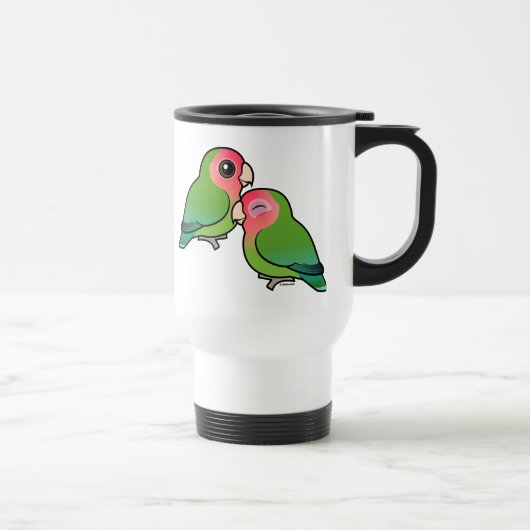 Mug De Voyage paires adorables Pêche-faites face de perruche (Droite)