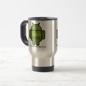 Mug De Voyage Paisley Doodle Character pour le robot Android™ (Devant gauche)