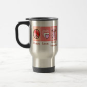 Mug De Voyage Paix, amour, cadeaux cliniques d'instructeur (Gauche)