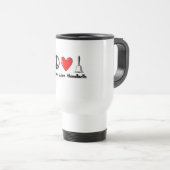 Mug De Voyage Paix, amour, clochettes (Devant droit)
