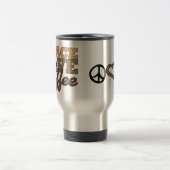 Mug De Voyage Paix, amour et café (Centre)