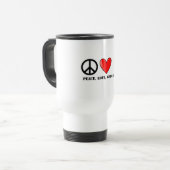 Mug De Voyage Paix, amour, et Geocaching (Devant gauche)