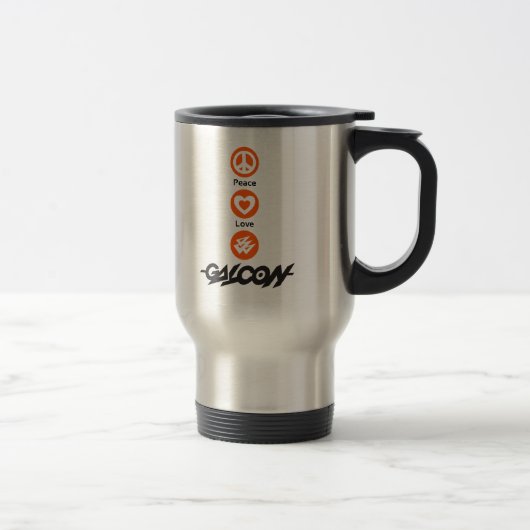 Mug De Voyage Paix, amour, Galcon (Droit)