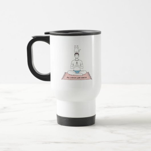 Mug De Voyage Paix Intérieure, Chat Extérieur (Gauche)