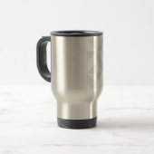 Mug De Voyage Pale Gray Geometric Deco Cube Pattern (Devant gauche)