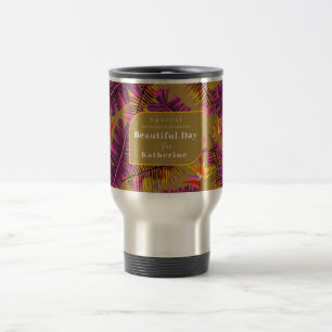 Mug De Voyage Palm Paradise Jaune Orange