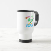 Mug De Voyage Palme Vacay Blanc— (Devant droit)