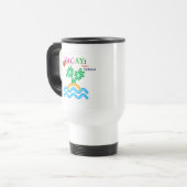 Mug De Voyage Palme Vacay Blanc— (Devant gauche)
