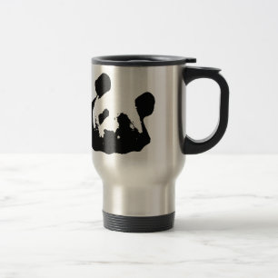 Mug De Voyage Panda d'art noir blanc